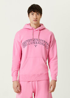 Розовый свитшот с капюшоном и вышитым логотипом Givenchy