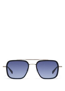 Sinfos 6854 1 прямоугольные солнцезащитные очки унисекс черного золота Gigi Studios