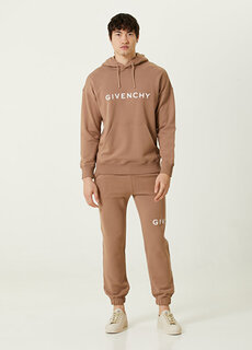 Бежевые спортивные штаны-джоггеры с логотипом Givenchy