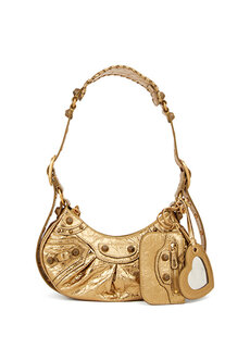 Le cagole xs золотая женская кожаная сумка через плечо Balenciaga