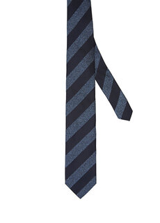 Темно-синий шелковый галстук в полоску Pal Zileri