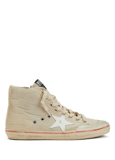 Кремовые женские кроссовки до щиколотки francy cream Golden Goose