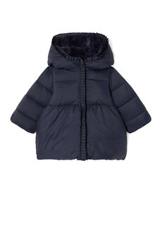 Темно-синее пуховое пальто для маленьких девочек Jacadi Paris