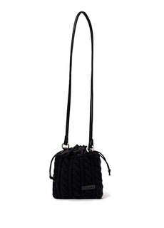 Черная женская шерстяная сумка braid mini Tullaa