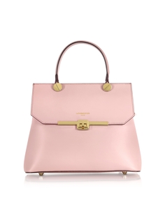 Кожаная сумка-саквояж Atlanta Candy Pink с ручкой сверху и ремнем на плечо Le Parmentier, розовый
