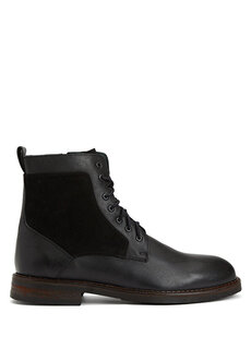 Черные мужские кожаные ботинки на шнуровке George Hogg