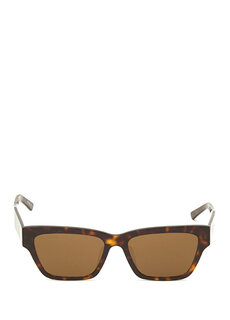 Коричневые женские солнцезащитные очки прямоугольной формы Balenciaga