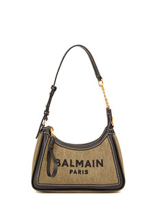 Женская сумка через плечо цвета хаки с логотипом Balmain