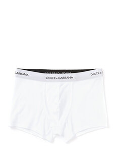 Боксеры с белой лентой-логотипом Dolce&amp;Gabbana