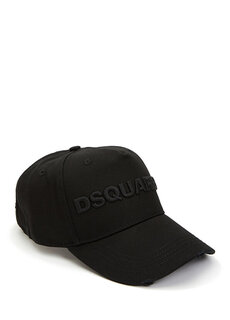 Черная мужская шляпа с логотипом Dsquared2