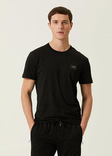 Черная футболка с круглым вырезом и логотипом Dolce&amp;Gabbana