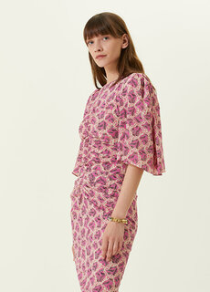 Розовая блузка с узором Isabel Marant
