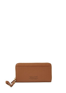 Женский кожаный кошелек с коричневым логотипом Marc Jacobs