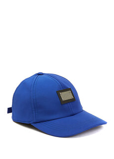 Синяя мужская шляпа с логотипом Dolce&amp;Gabbana