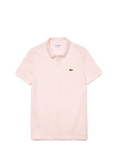 Розовая мужская футболка-поло slim fit Lacoste