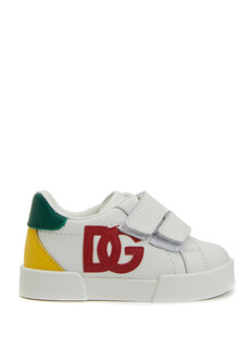 Кожаные кроссовки для мальчиков с цветными блоками и логотипом Dolce&amp;Gabbana
