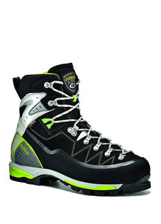 Черные женские альпинистские ботинки 6b+ gore tex черного и зеленого цвета Asolo