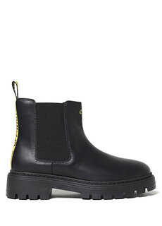 Черно-желтые кожаные ботинки с логотипом для мальчиков Off-White