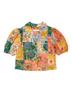 Рубашка для девочки с узором в стиле пэчворк Zimmermann