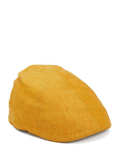 Желтая мужская льняная шапка Stetson