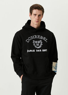 Пуловер lapinou, черный свитшот с логотипом Domrebel