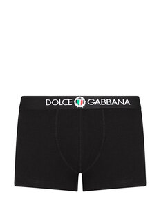 Черные боксеры с логотипом и тесьмой Dolce&amp;Gabbana