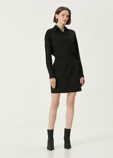 Черное шелковое мини-платье со звездами Zadig&amp;Voltaire