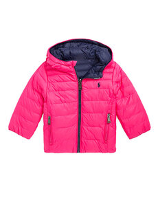 Розовая, темно-синяя, двусторонняя куртка для мальчика Polo Ralph Lauren