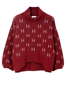 Женский красный короткий свитер Fam Hést, красный Hest