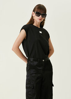 Черная футболка с круглым вырезом с потертостями Dolce&amp;Gabbana