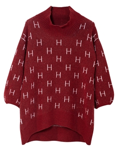 Женский длинный красный свитер Fam Hést, красный Hest