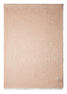 Женская шелковая шаль с логотипом пудры Ferragamo
