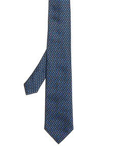 Синий шелковый галстук Zegna