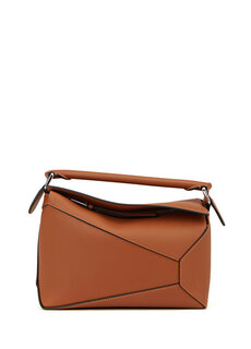 Маленькая коричневая женская кожаная сумка-пазл Loewe