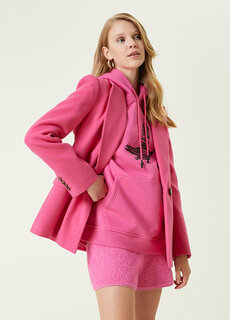 Розовый двубортный пиджак с воротником Beymen