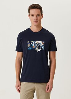Темно-синяя футболка с графическим принтом «скрытый гусь» Beymen
