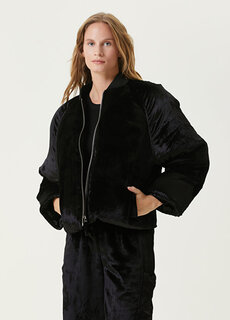 Черная куртка с воротником-стойкой Loulou Studio