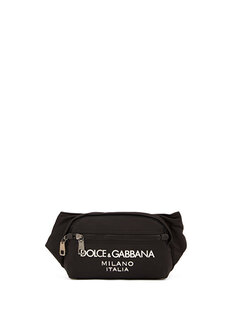 Черная мужская поясная сумка с логотипом Dolce&amp;Gabbana