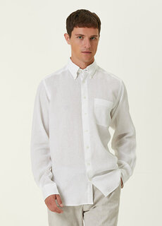 Белая льняная рубашка Eton