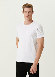 Белая футболка с круглым вырезом Beymen