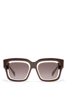Dazzle 6823 2 прямоугольные коричневые женские солнцезащитные очки Gigi Studios