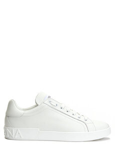 Мужские кожаные кроссовки с белым логотипом Dolce&amp;Gabbana