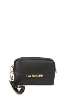 Косметичка с черным логотипом Love Moschino