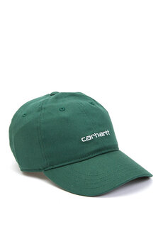 Зеленая мужская шляпа с вышитым логотипом Carhartt
