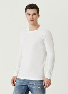 Белая футболка с длинным рукавом с логотипом Dolce&amp;Gabbana