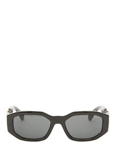 Черные мужские солнцезащитные очки прямоугольной формы Versace