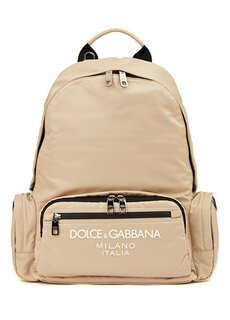 Бежевый мужской рюкзак с логотипом Dolce&amp;Gabbana