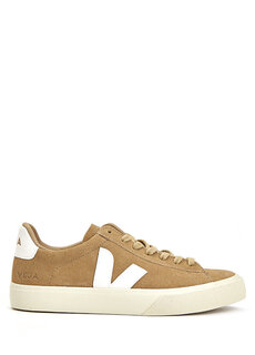 Женские кожаные кроссовки campo beige logo Veja