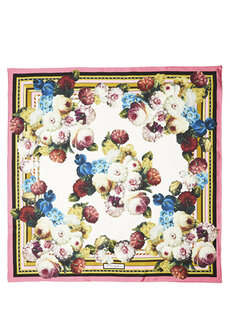 Разноцветный шелковый шарф 90х90 см. Dolce&amp;Gabbana