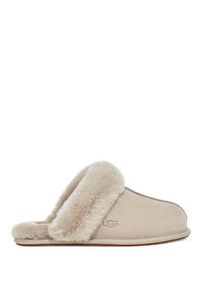 Бежевые женские кожаные тапочки scuffette ii Ugg